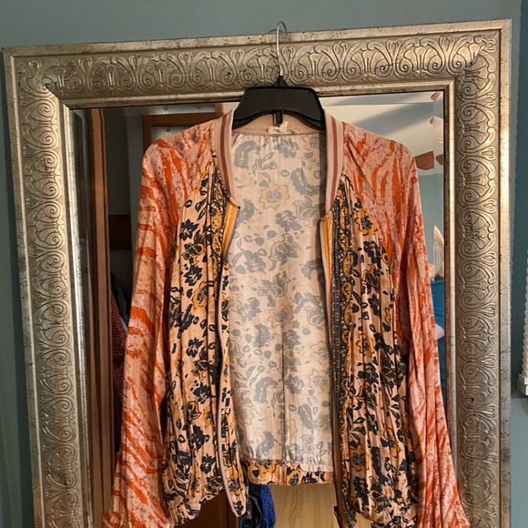 Mystree Colorful zip up bomber jacket - size L - Picture 2 of 4